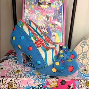 Irregular Choice Colorful Polka Dot Bow Heels